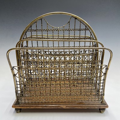 Lot 165 - A late 19th/early 20th century brass wirework...