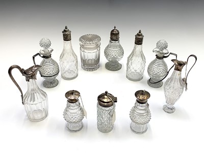 Lot 1003 - A collection of Georgian and later cruet...