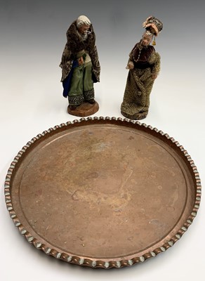 Lot 236 - A pair of terracotta figures dressed in...