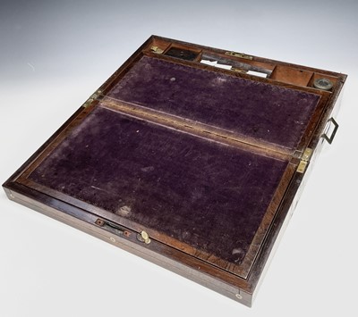 Lot 224 - A Victorian rosewood writing slope with inset...