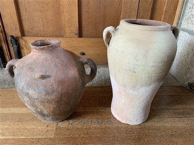 Lot 185 - Two terracotta vessels.