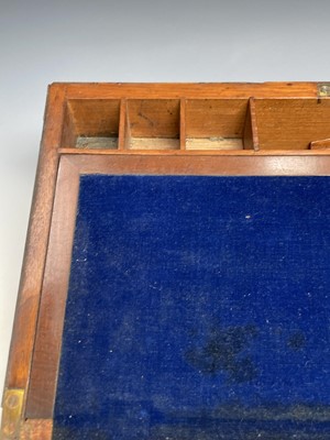 Lot 267 - A satinwood and ebony strung writing box,...