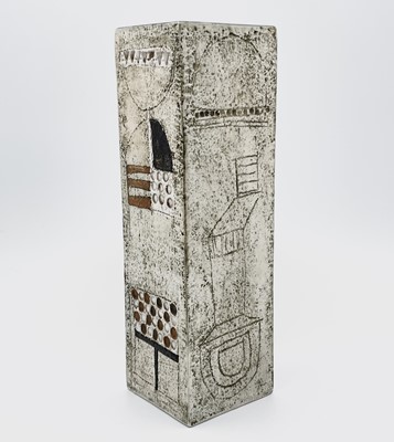 Lot 244 - A Troika pottery square section vase, with...