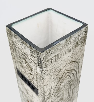 Lot 244 - A Troika pottery square section vase, with...