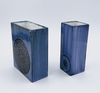 Lot 241 - Two early Troika pottery vases, one of square...