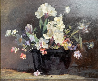 Lot 770 - William Thomas WOOD (1877-1958) Spring Flowers...