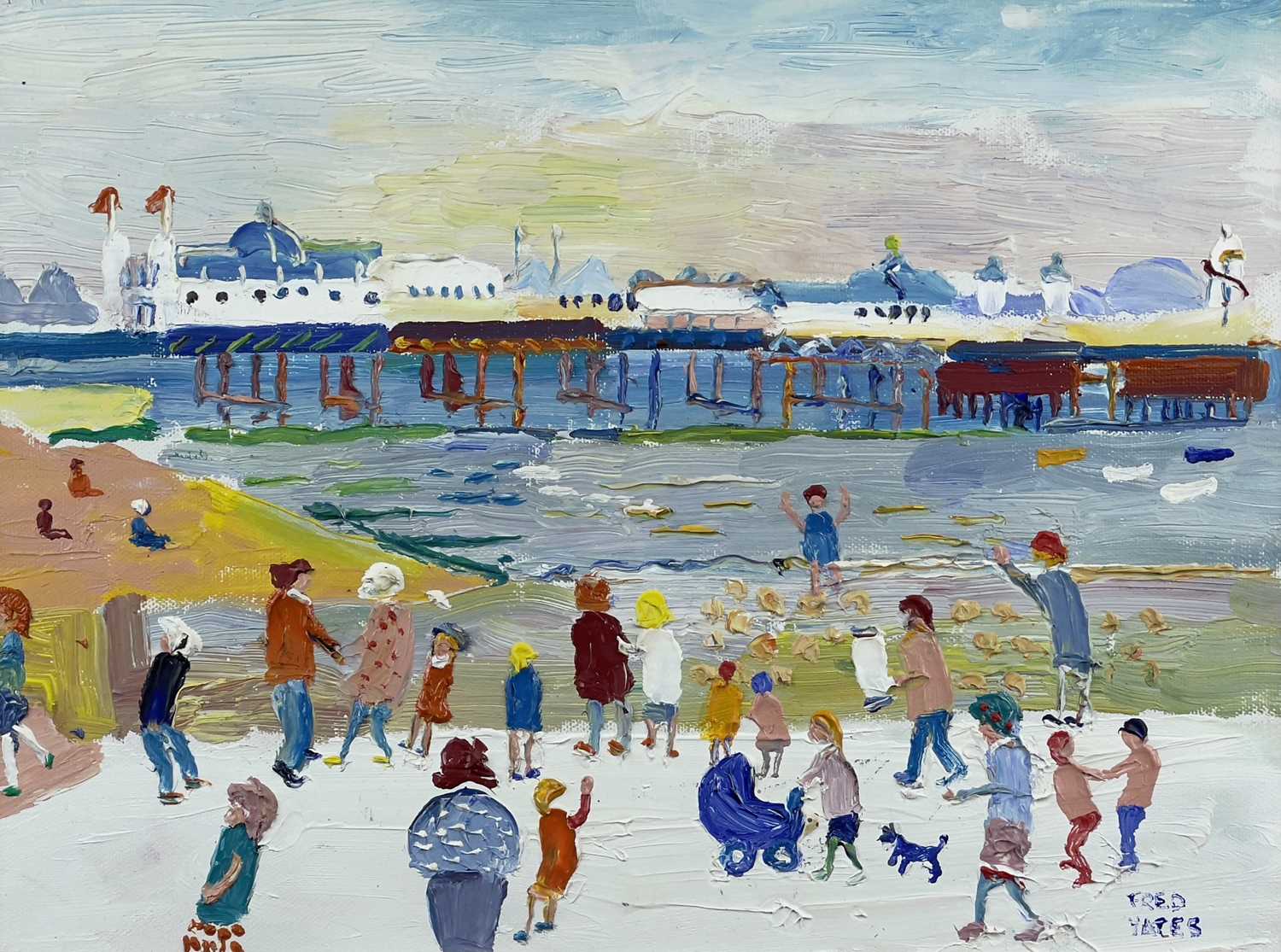 Lot 168 - Fred YATES (1922-2008) Brighton Pier Oil on...