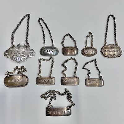 Lot 21 - Seven Georgian and two Victorian silver...