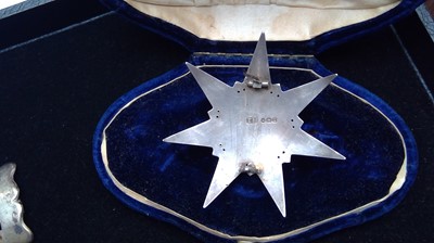 Lot 35 - A silver Masonic star by TH London 1814 16.2gm...