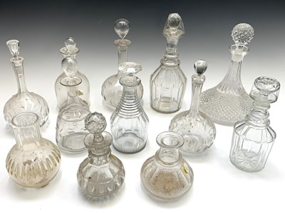 Lot 1004 - Victorian and later decanters, some with...