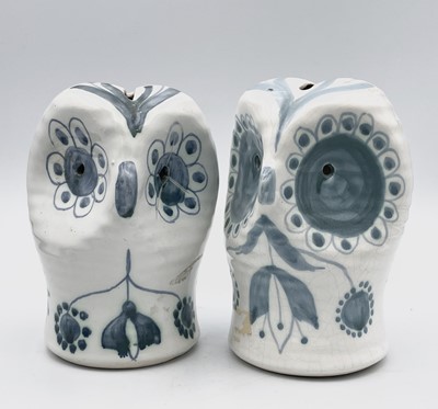 Lot 1066 - Five David Sharp Rye pottery money boxes, two...