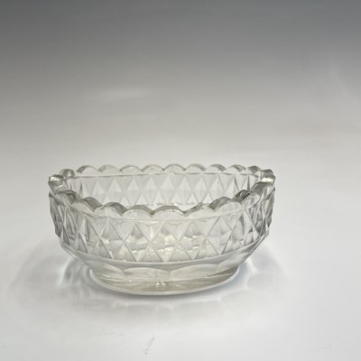 Lot 1025 - A 19th century slice cut glass bowl, width...