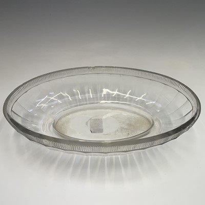Lot 1025 - A 19th century slice cut glass bowl, width...