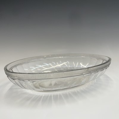 Lot 1025 - A 19th century slice cut glass bowl, width...