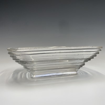 Lot 1025 - A 19th century slice cut glass bowl, width...