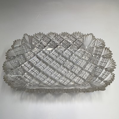 Lot 1025 - A 19th century slice cut glass bowl, width...