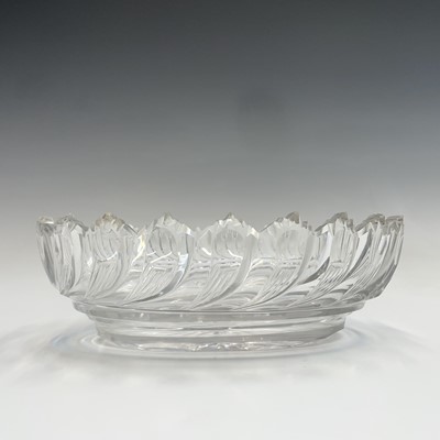 Lot 1025 - A 19th century slice cut glass bowl, width...