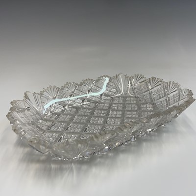 Lot 1025 - A 19th century slice cut glass bowl, width...