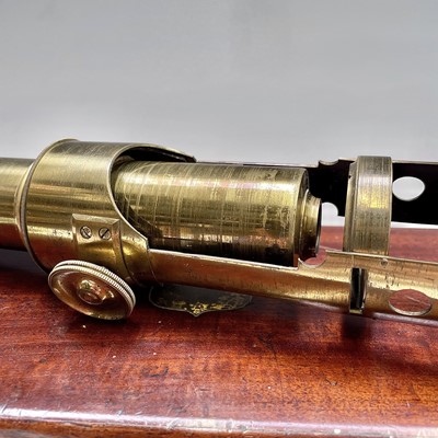 Lot 192 - A Martin type Victorian drum microscope,...