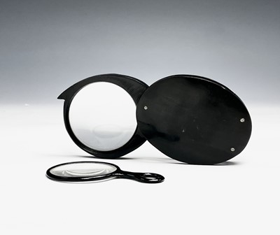 Lot 339 - A 20th century folding magnifying glass in...