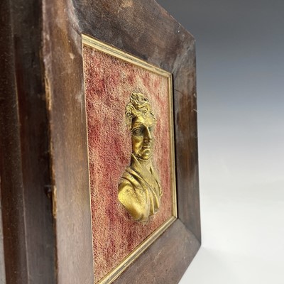 Lot 273 - A gilt metal portrait bust of George IV,...