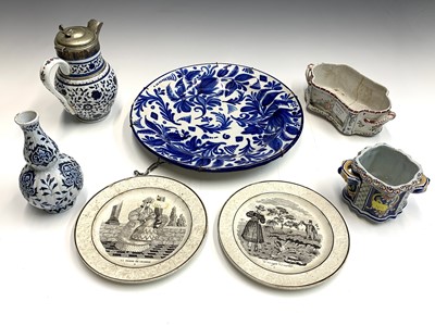 Lot 1036 - A 19th century continental blue and white...