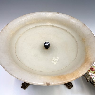 Lot 275 - A 19th century marble and bronze tazza, the...