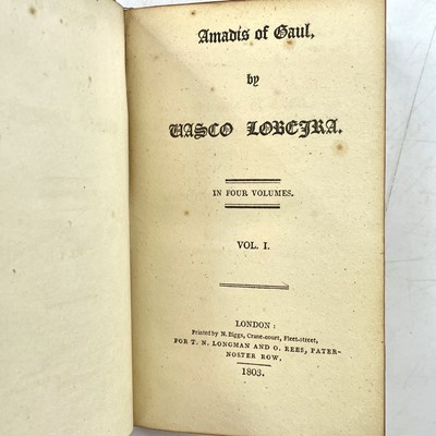 Lot 229 - ROBERT SOUTHEY. 'Amadis the Gaul,' four vols,...