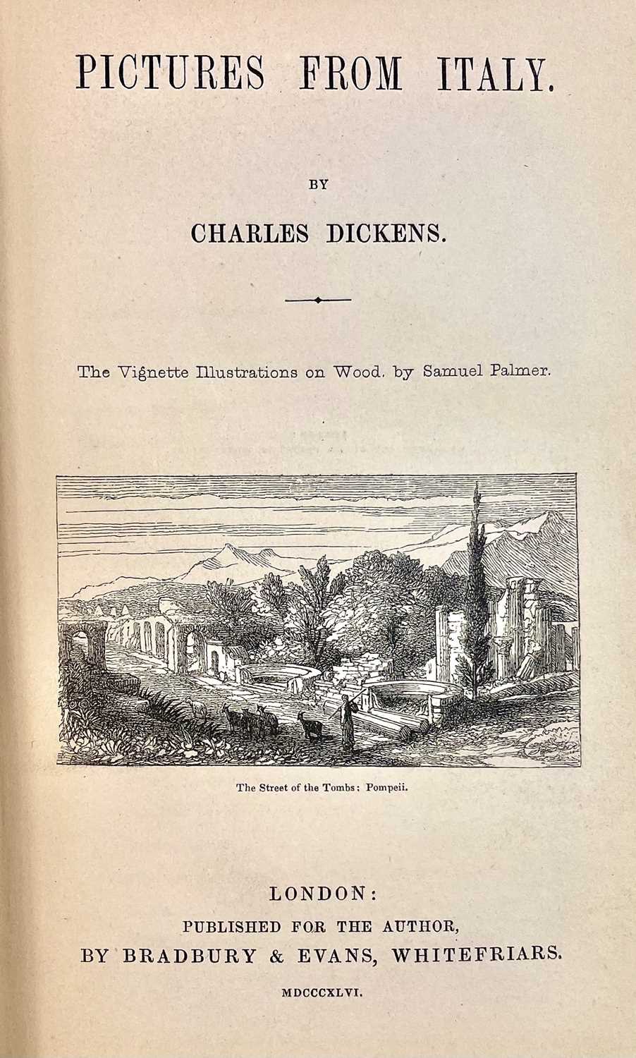 Lot 175 - CHARLES DICKENS. 'Pictures from Italy,'...