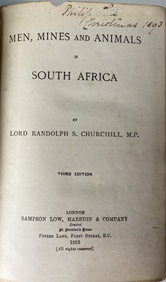 Lot 17 - Lord RANDOLPH S. CHURCHILL. 'Men, Mines and...