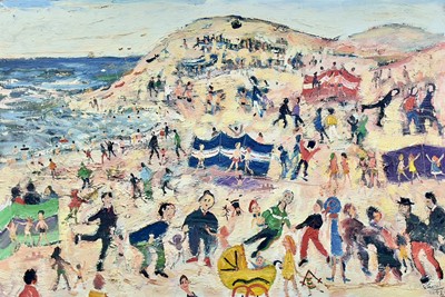 Lot 44 - Simeon STAFFORD (1956) Packed Beach and Dunes...