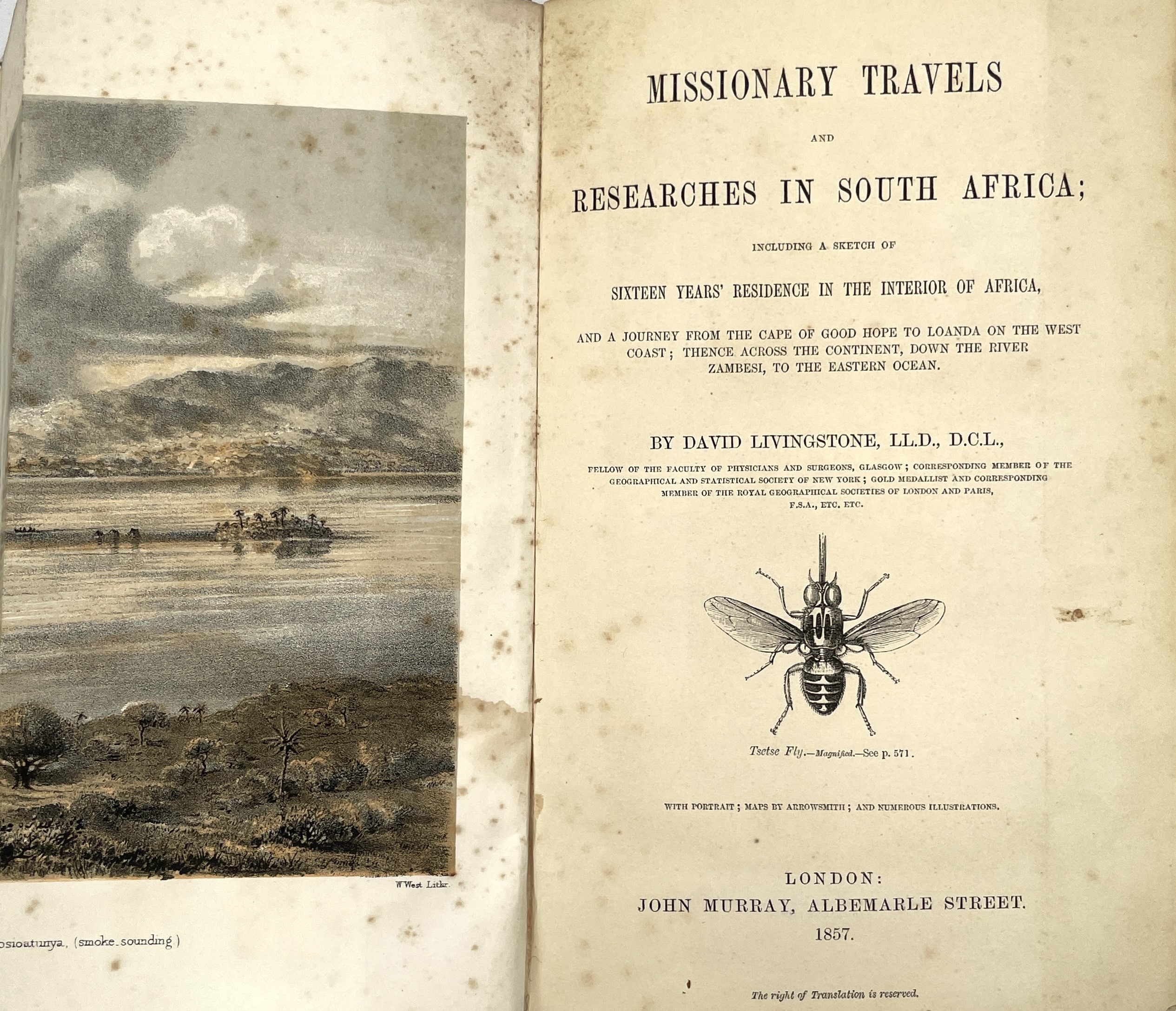 Lot 183 - DAVID LIVINGSTONE. 'Missionary Travels and