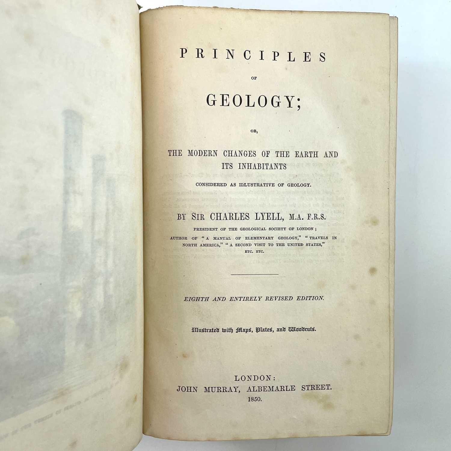 Lot 170 - Sir CHARLES LYELL. 'Principles of Geology,'