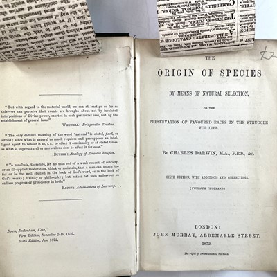 Lot 25 - CHARLES DARWIN. 'Origin of Species,' sixth...
