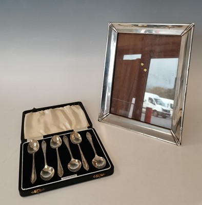 Lot 19 - A cased set of six Birmingham silver spoons...