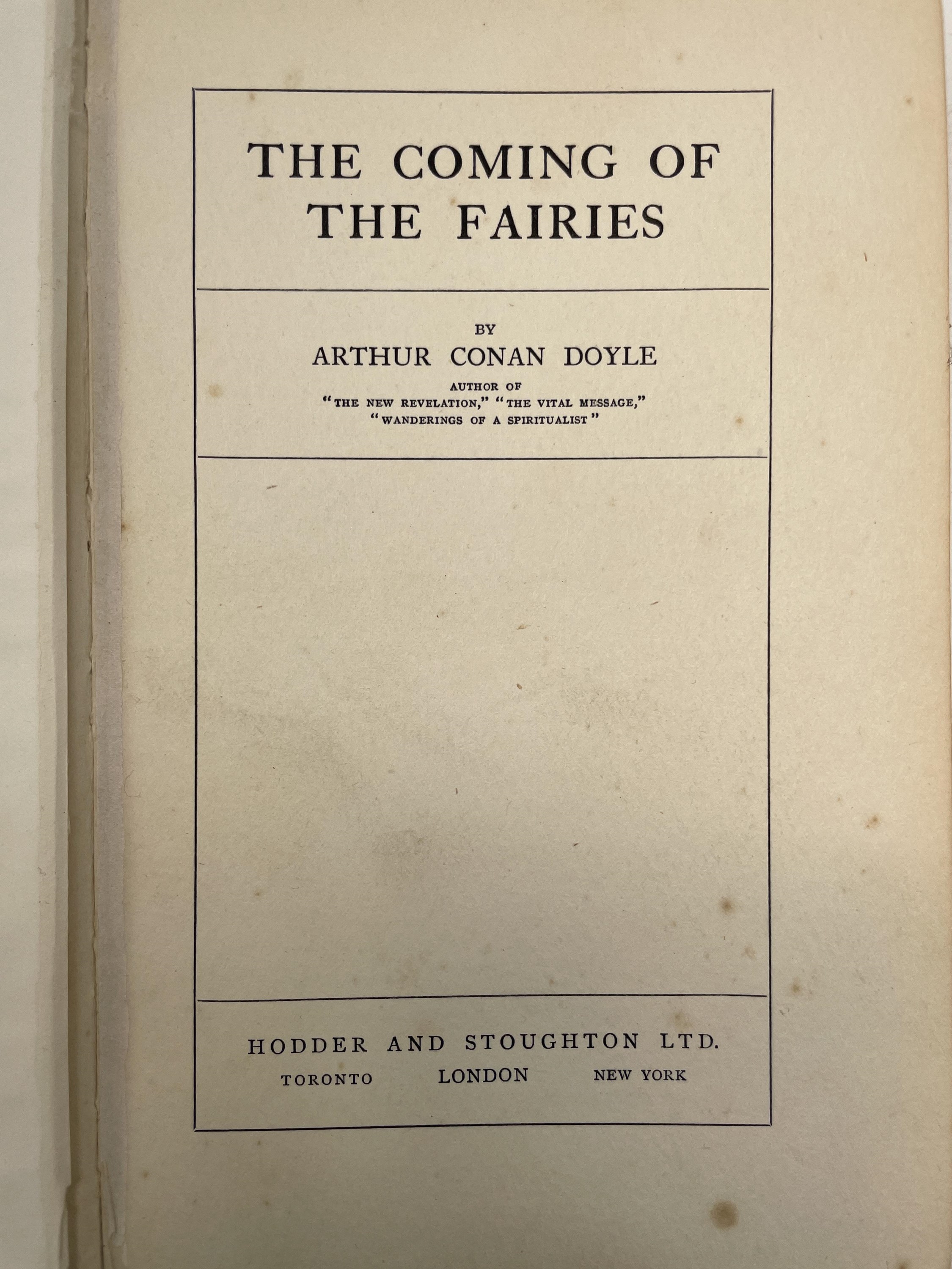 Lot 67 - Sir ARTHUR CONAN DOYLE. 'Coming Of The