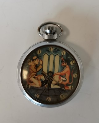 Lot 21 - An erotic Devil, Nun and Monk pocket watch