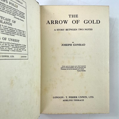 Lot 157 - JOSEPH CONRAD. 'The Arrow of Gold. A Story...