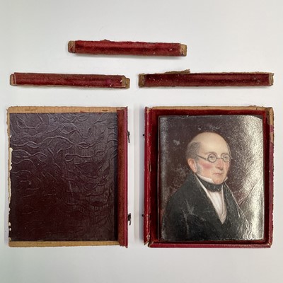 Lot 303 - An enamelled ceramic portrait miniature 8x7cm...