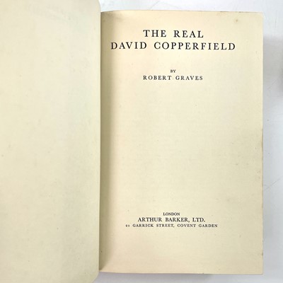 Lot 82 - ROBERT GRAVES. 'The Real David Copperfield,'...