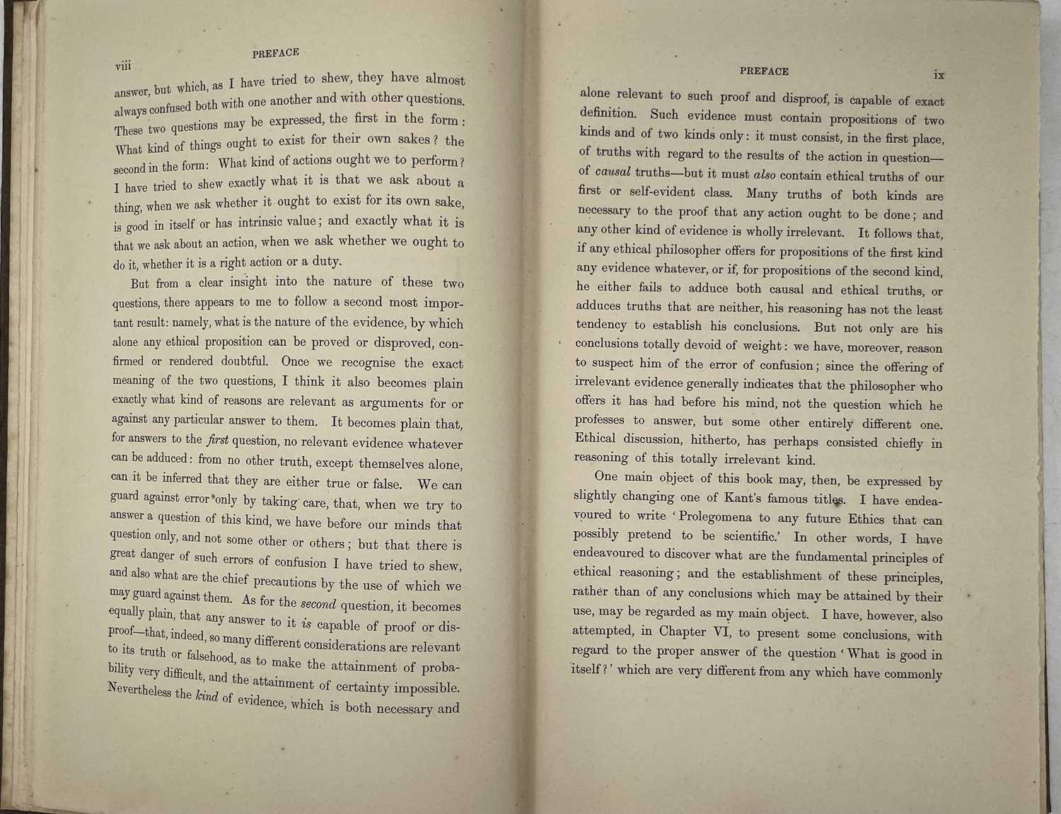 Lot 42 - GEORGE EDWARD MOORE. 'Principia Ethica,'