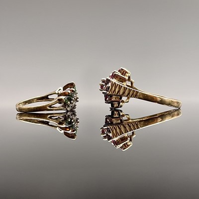 Lot 179 - Two 9ct gold dress rings, one set with...