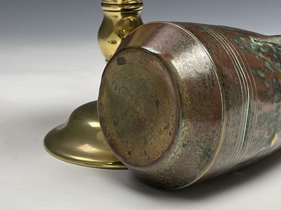 Lot 239 - A 19th century Heemskirk brass candlestick,...