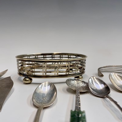 Lot 111 - Silver and silver coloured metal cutlery etc....