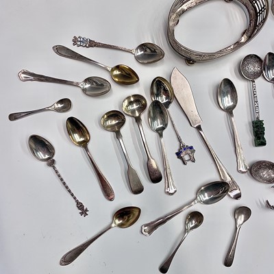 Lot 111 - Silver and silver coloured metal cutlery etc....