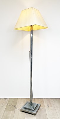 Lot 292 - An Art Deco Chrome standard lamp, of square...