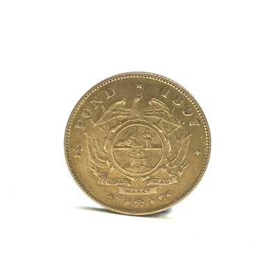 Lot 1 - South Africa - Gold 1/2 Pond. A 1897 Gold Half...
