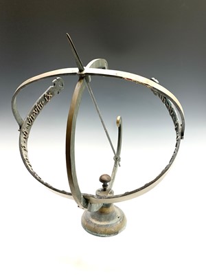 Lot 368 - A 20th century bronze armillary sphere. Height...