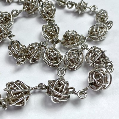 Lot 739 - A modern hallmarked silver necklace, length...