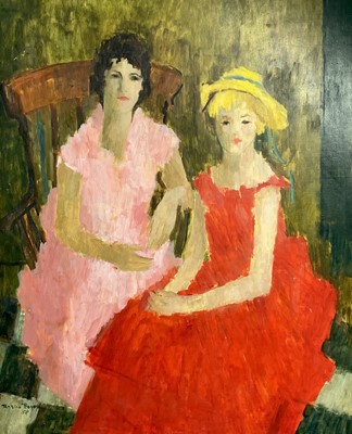 Lot 76 - Rosina ROGERS (1918-2011) Ladies in Pink and...